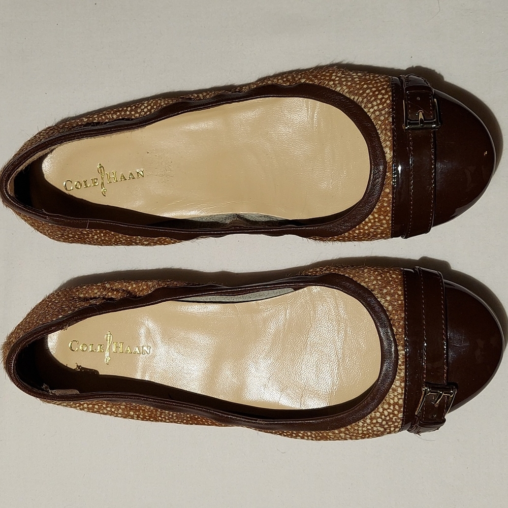 Cole Haan Nike Air Calf hair ballet flats SZ 8 - Picture 2 of 6